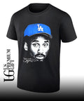 Myles Garrett wearing Kobe Bryant Dodgers hat signature shirt