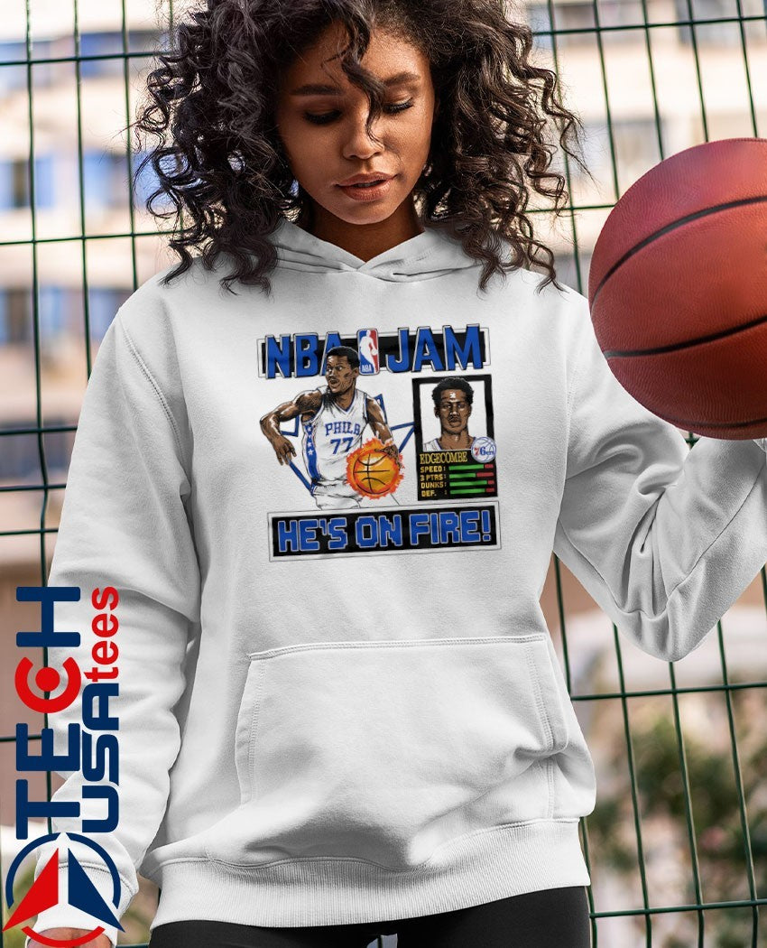 NBA Jam VJ Edgecombe Philadelphia 76ers he’s on fire shirt
