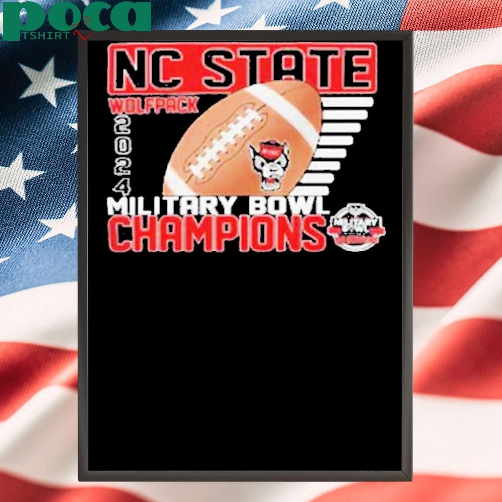 NC State Wolfpack 2024 Military Bowl Champions Bound Logo Shirt