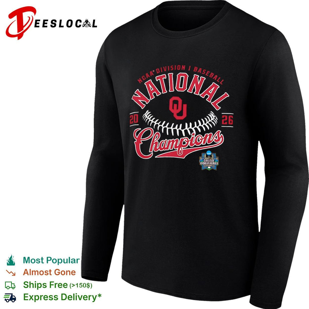 NCAA Division I Baseball Oklahoma Sooners 2026 National Champions College World shirt