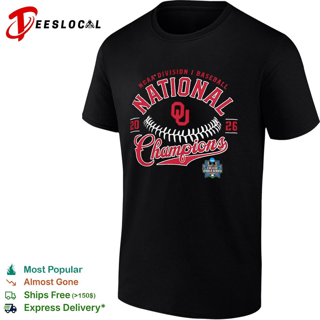 NCAA Division I Baseball Oklahoma Sooners 2026 National Champions College World shirt