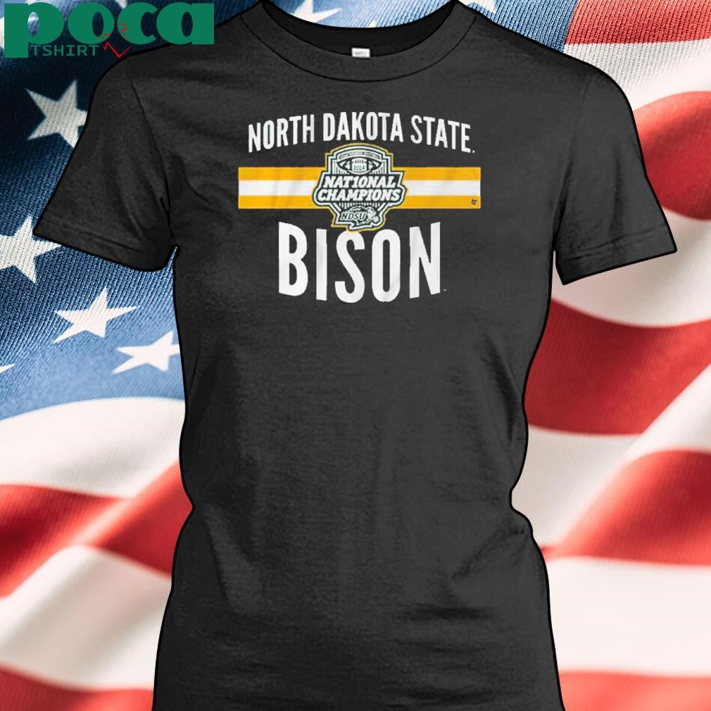 NDSU FOOTBALL 2024 FCS NATIONAL CHAMPS LOGO STRIPE SHIRT