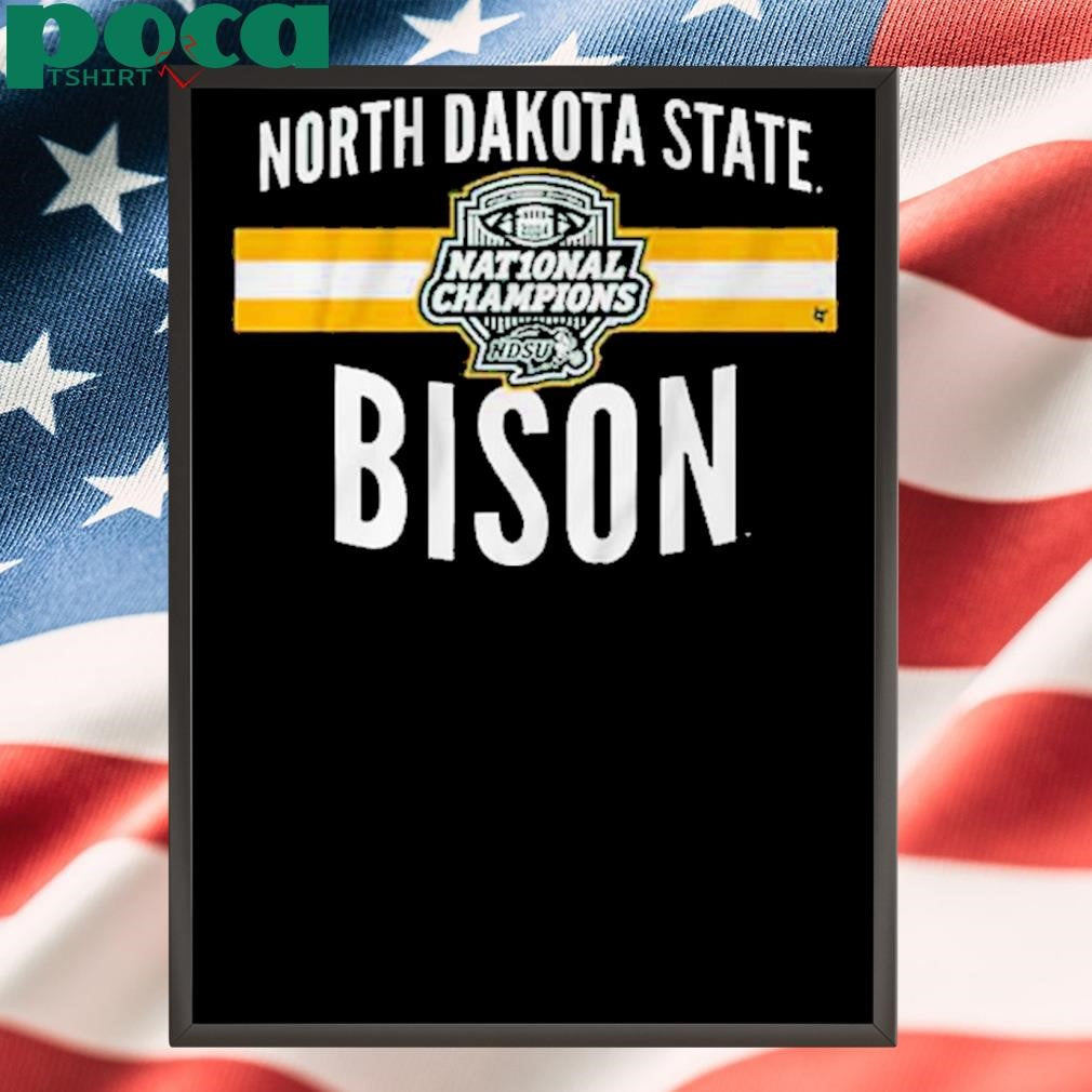 NDSU FOOTBALL 2024 FCS NATIONAL CHAMPS LOGO STRIPE SHIRT