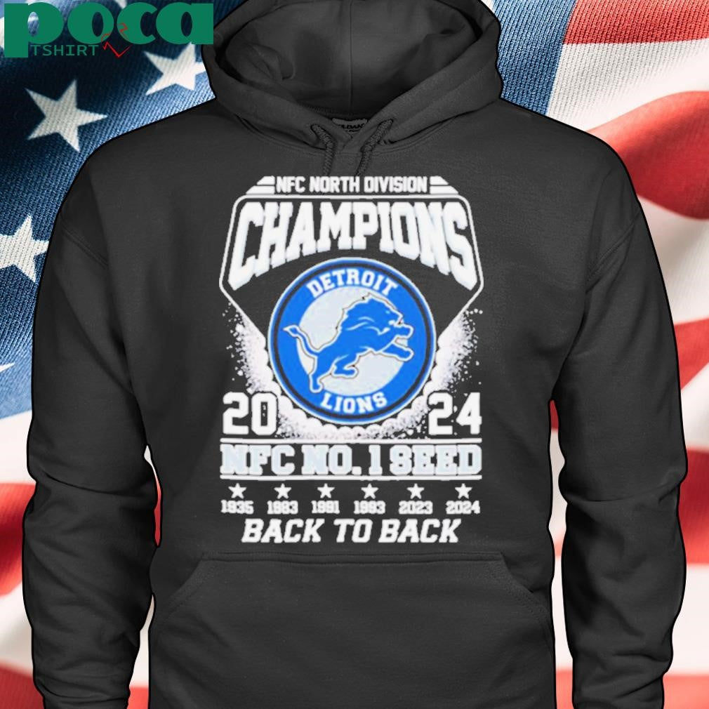 NFC North Division Champions 2024 Detroit Lions no 1 seed back to back shirt