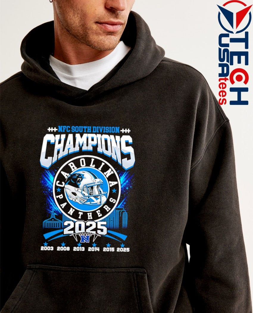 NFC North Division Champions Carolina Panthers helmet logo shirt