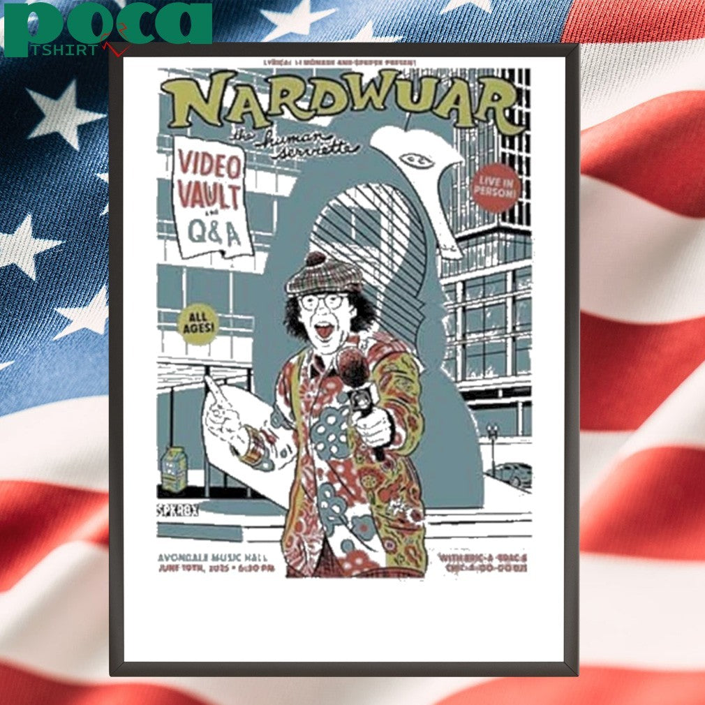 Nardwuar The Human Serviette June 19th 2025 In Chicago At The Avondale Music T-Shirt