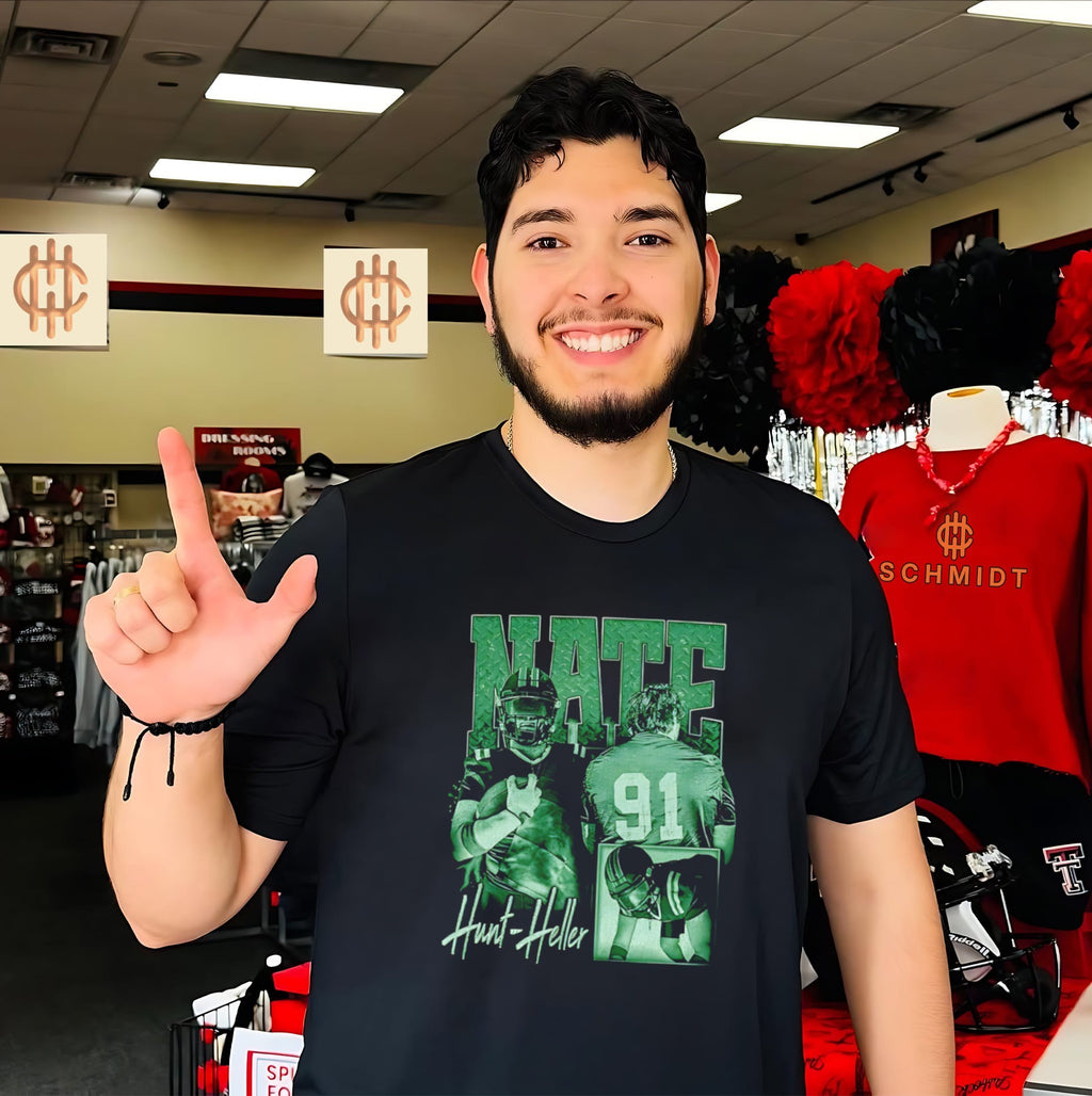 Nate Hunt-Heller Football Player 91 athlete shirt