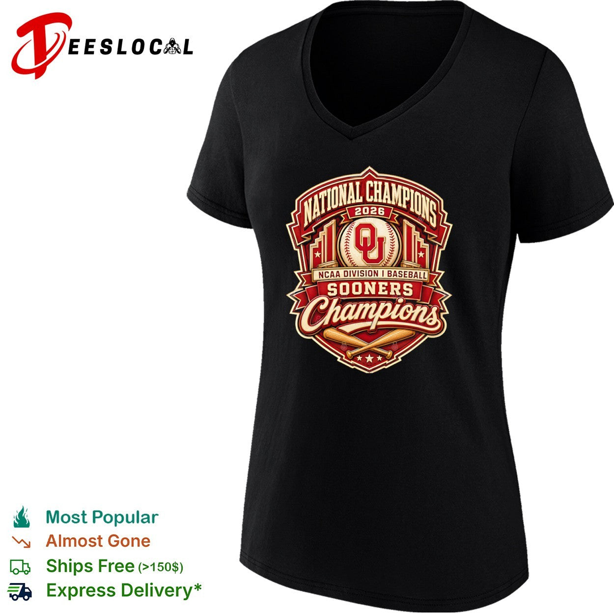 National Champions 2026 Oklahoma Sooners NCAA Division I Baseball Champions shirt