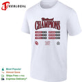 National Champions Alabama Georgia North Carolina Oklahoma Sooners Baseball shirt