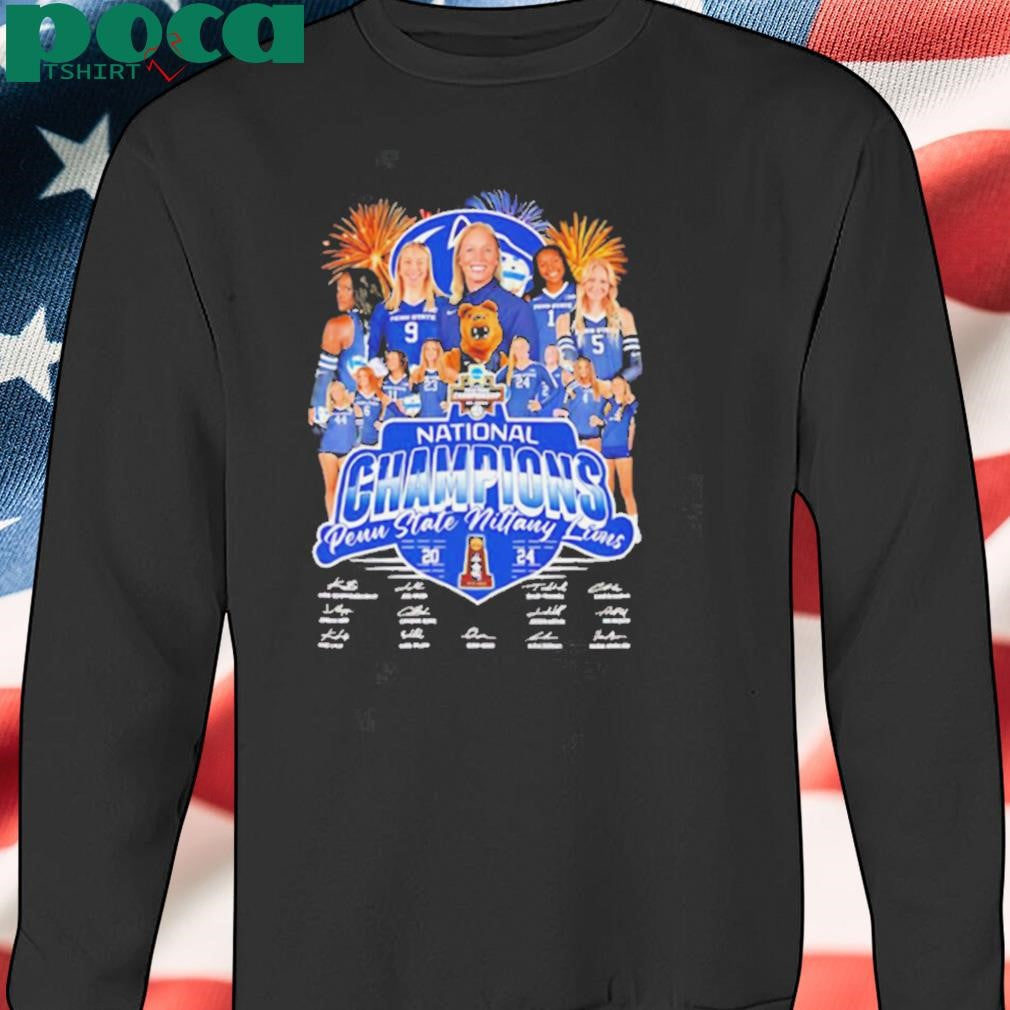 National Champions Penn State Nittany Lions 2024 players signatures shirt