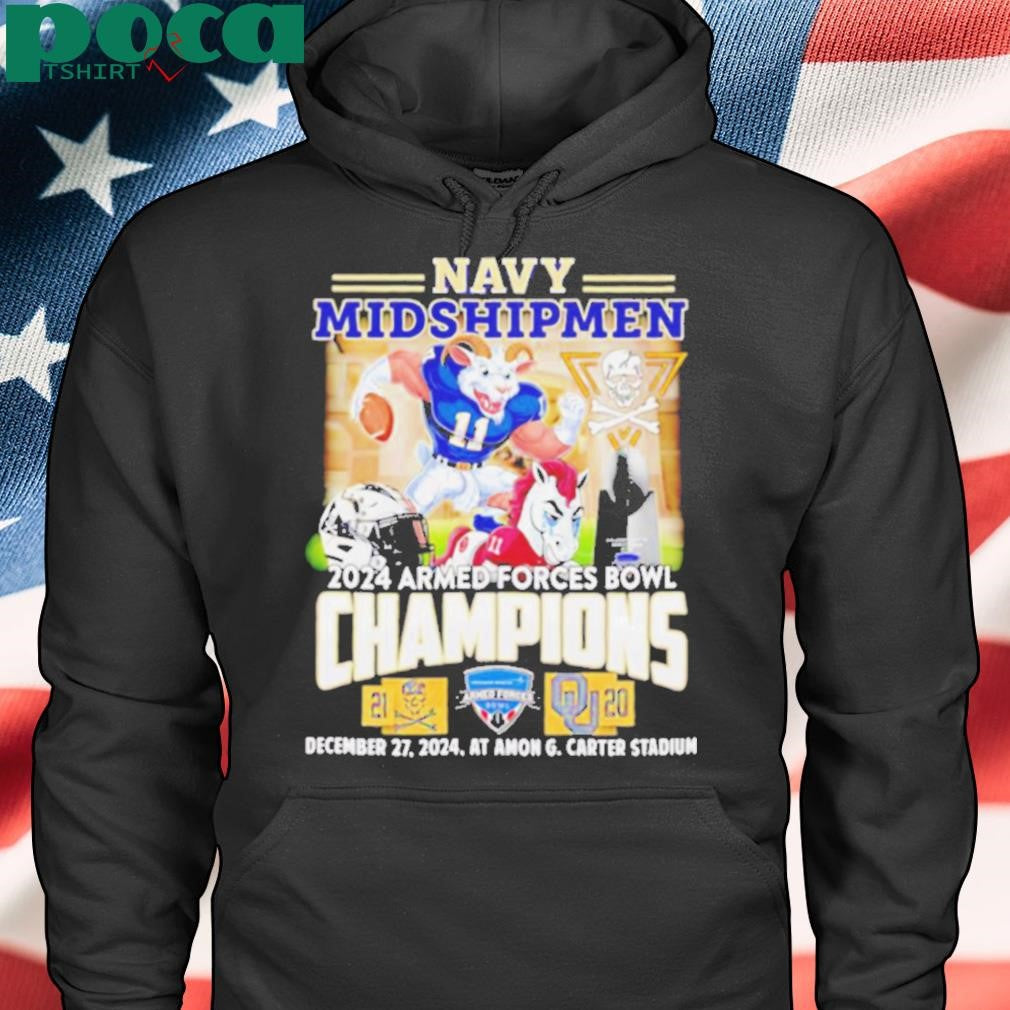 Navy Midshipmen 2024 Armed forces Bowl Champions mascot shirt