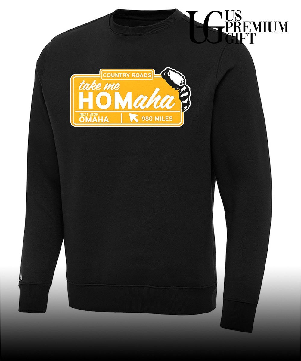 Nebraska Cornhuskers NCAA Country Roads take me HOMaha next stop Omaha 980 miles shirt