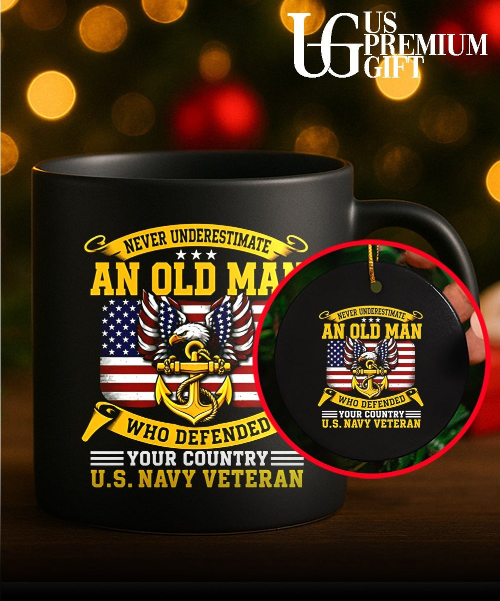 Never underestimate an old man who defended your country U.S. Navy Veteran shirt