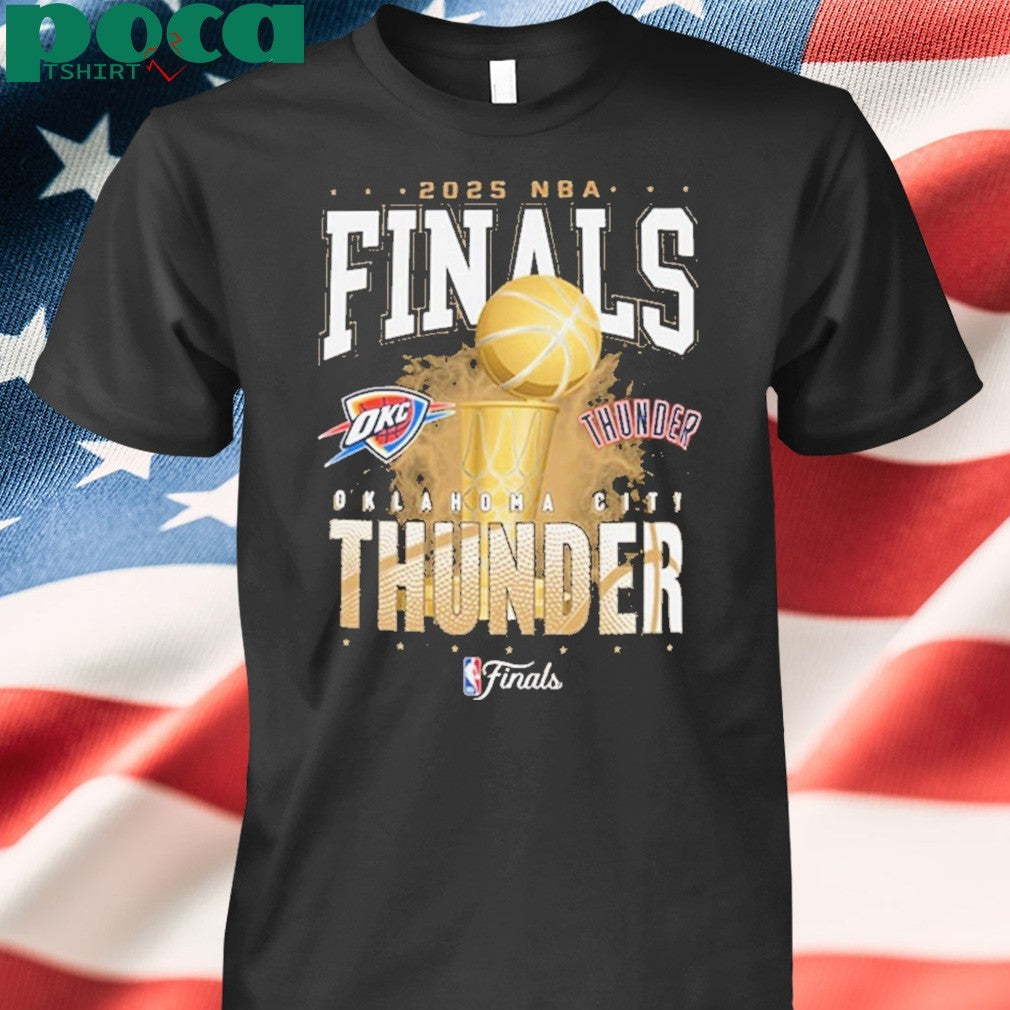 New Era Oklahoma City Thunder Black 2025 Finals Participant shirt