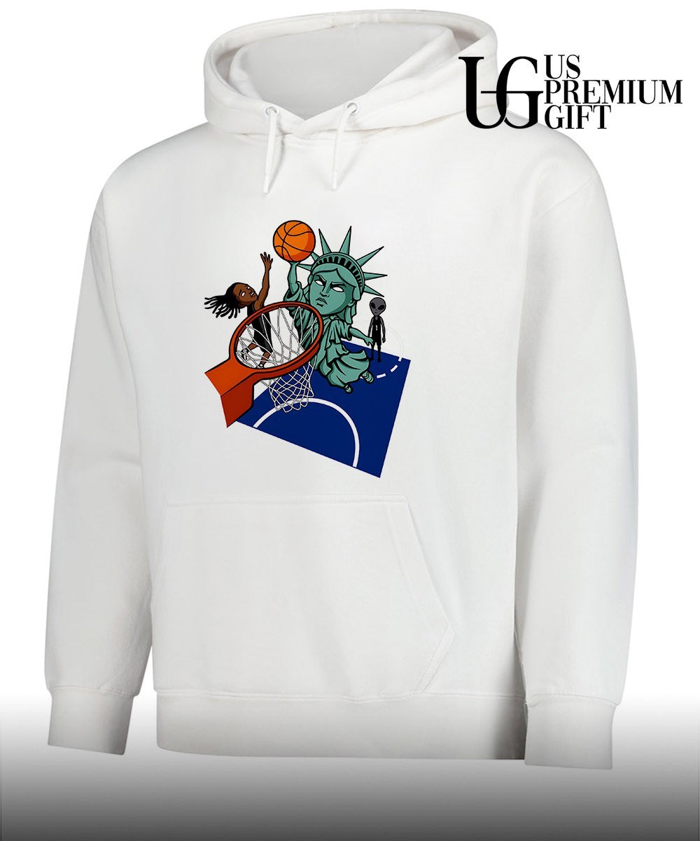 New York Liberty Alien basketball slam dunk shirt