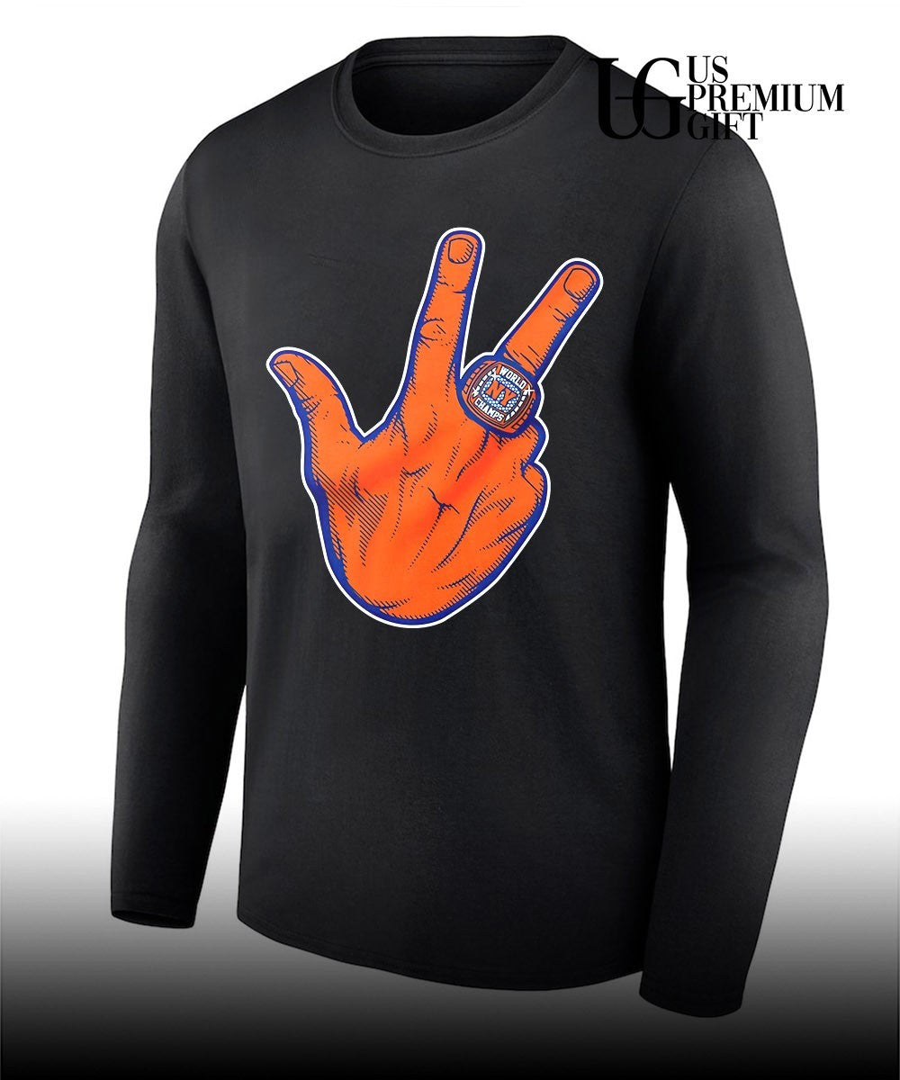 New York Mets World Champs Ring 3 points hand sports fan shirt
