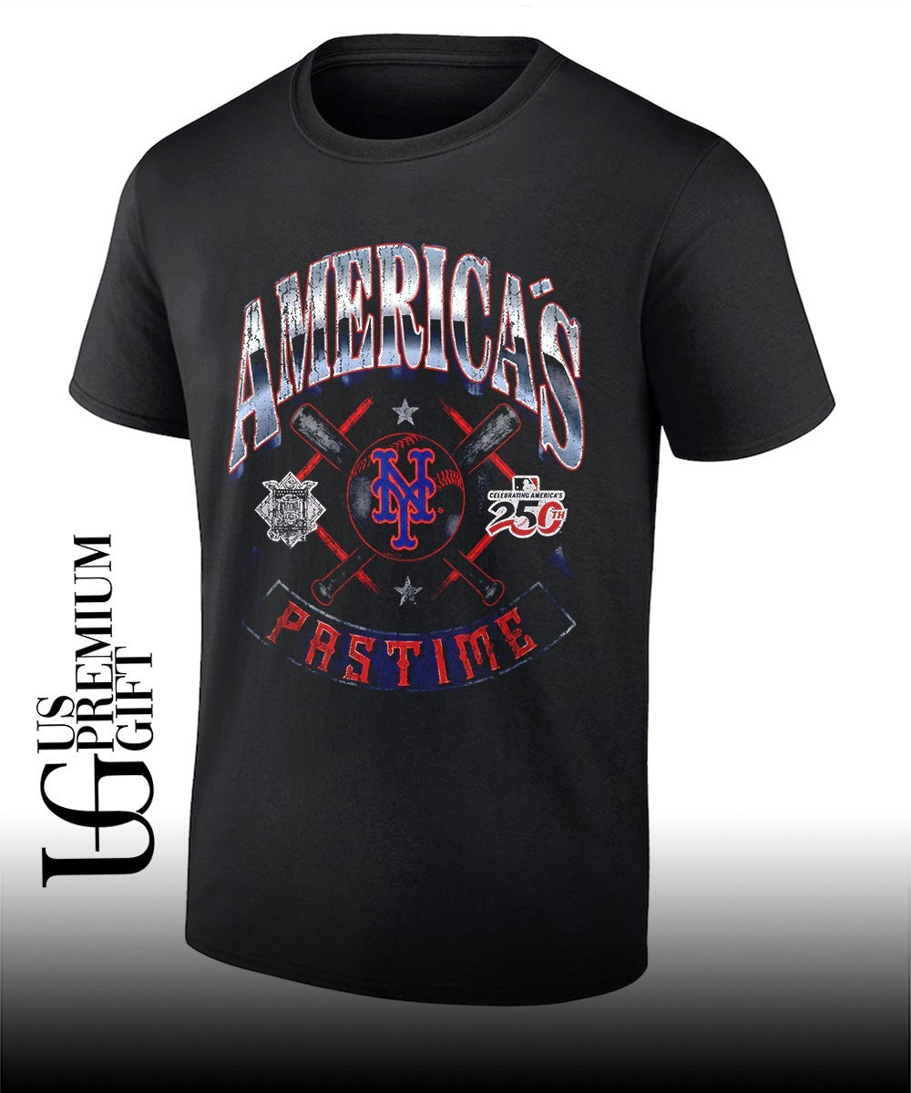 New York Mets baseball Americana 250th Pastime celebrating logo shirt