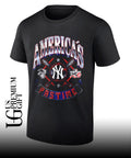 New York Yankees baseball Americana 250th Pastime celebrating logo shirt