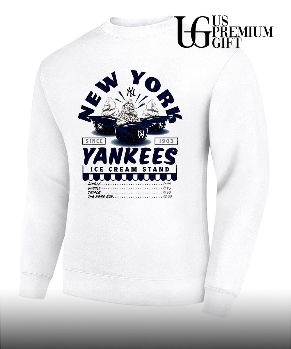New York Yankees vintage stadium treat dessert helmets ice cream stand since 1903 shirt