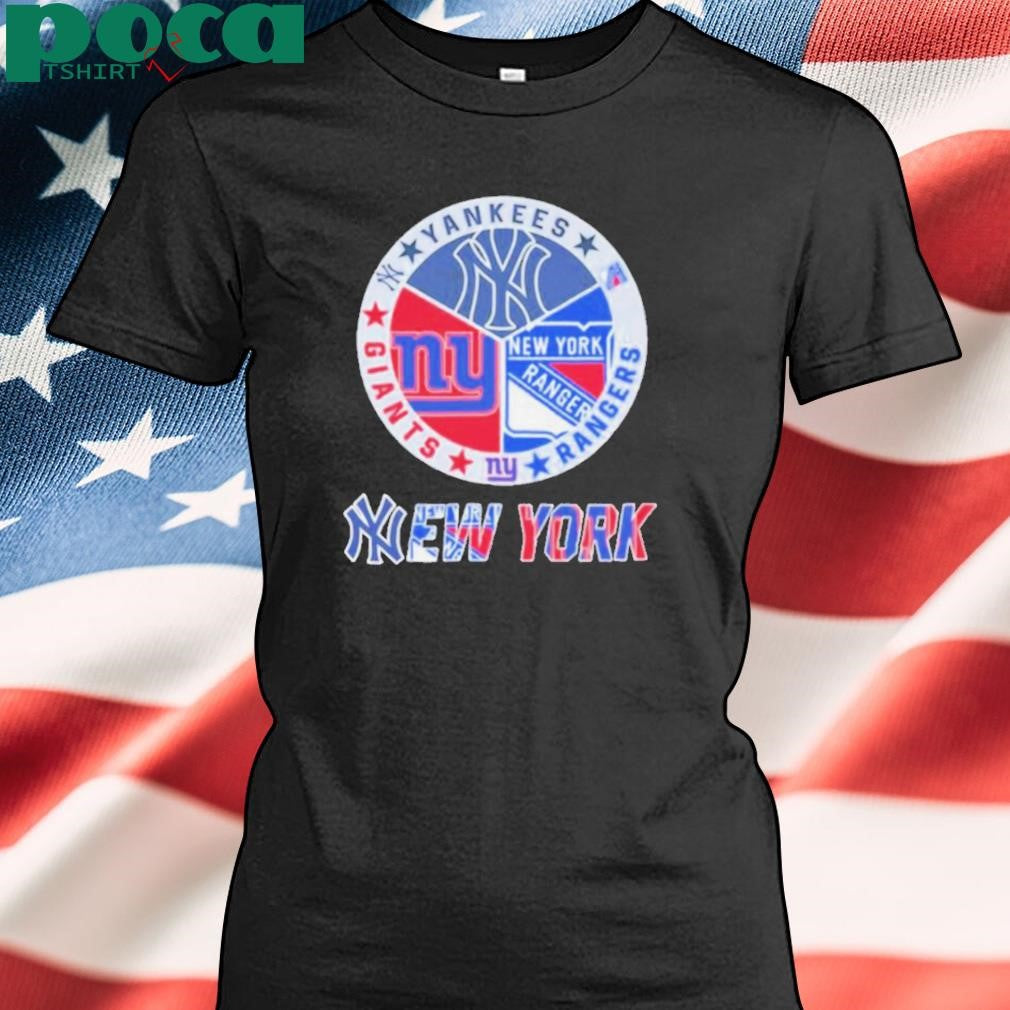 New York Yankees x New York Giants x New York Rangers T Shirt