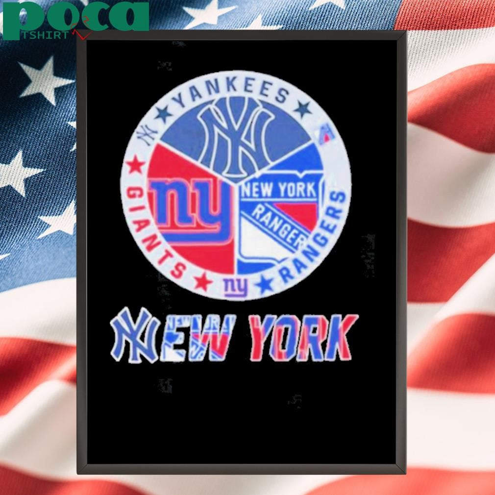 New York Yankees x New York Giants x New York Rangers T Shirt