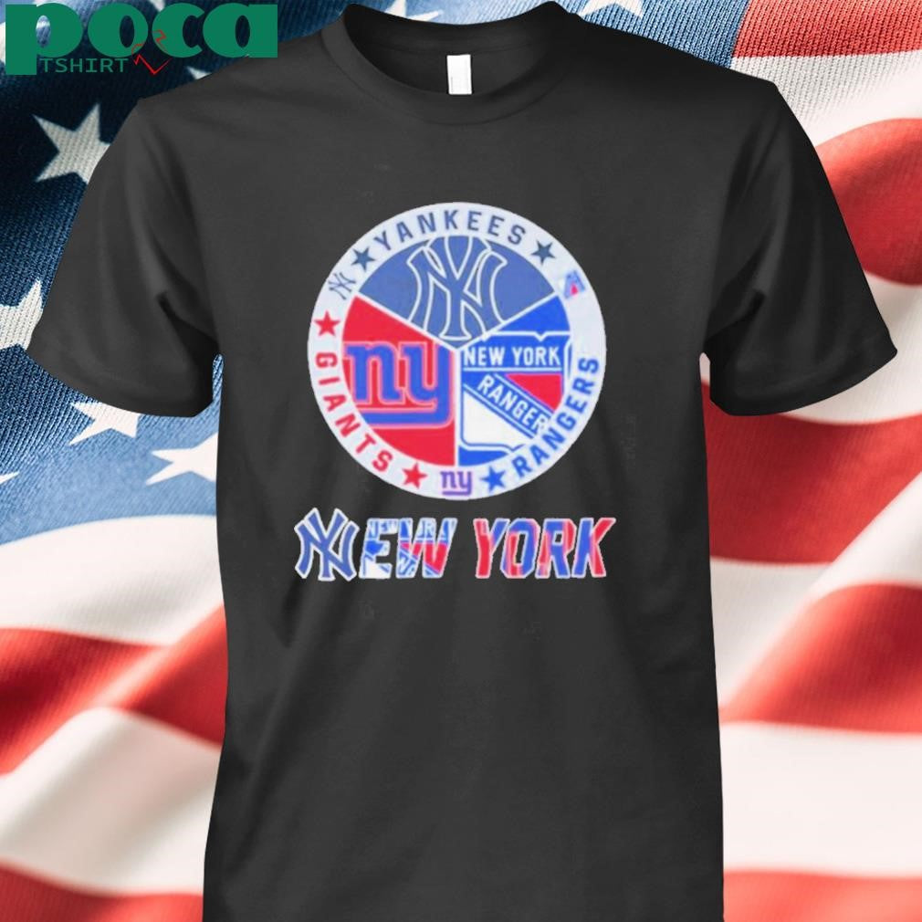 New York Yankees x New York Giants x New York Rangers T Shirt