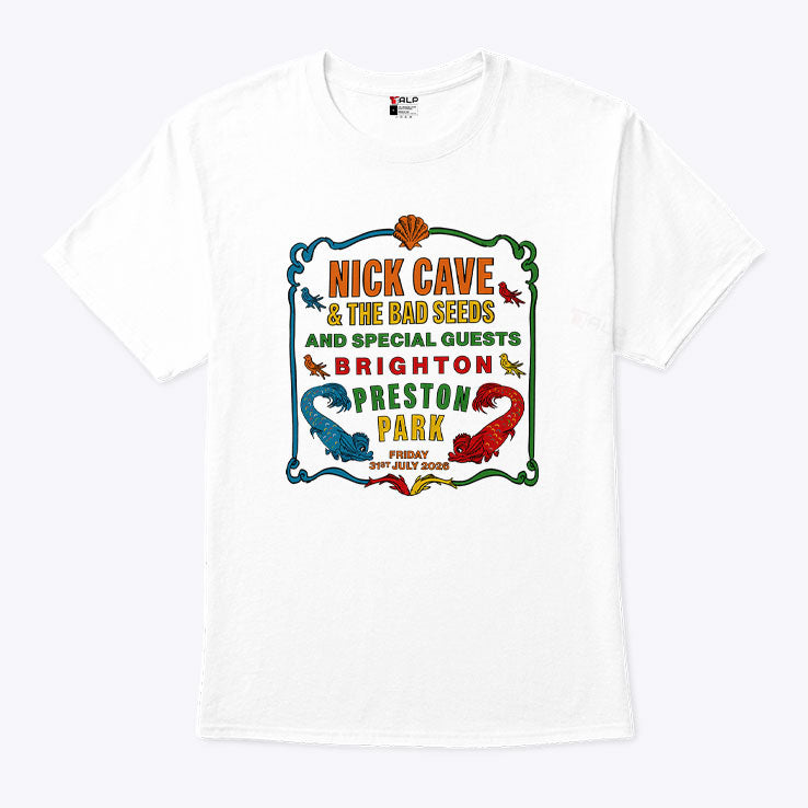Nick Cave And The Bad Seeds Brighton Preston Park 2026 T Shirt