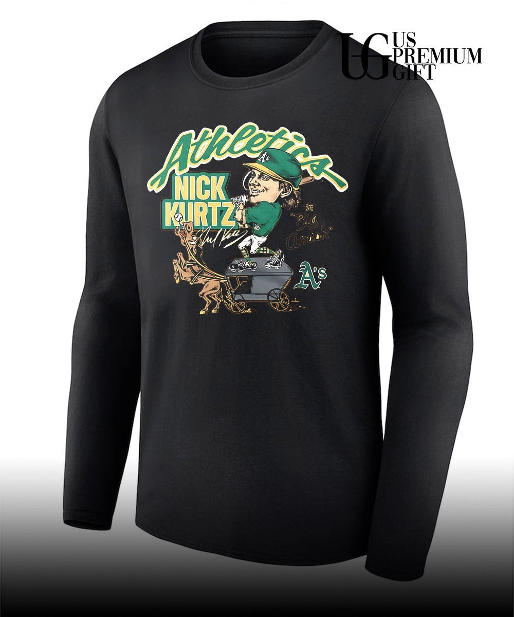 Nick Kurtz Oakland Athletics superstar cartoon T-shirt