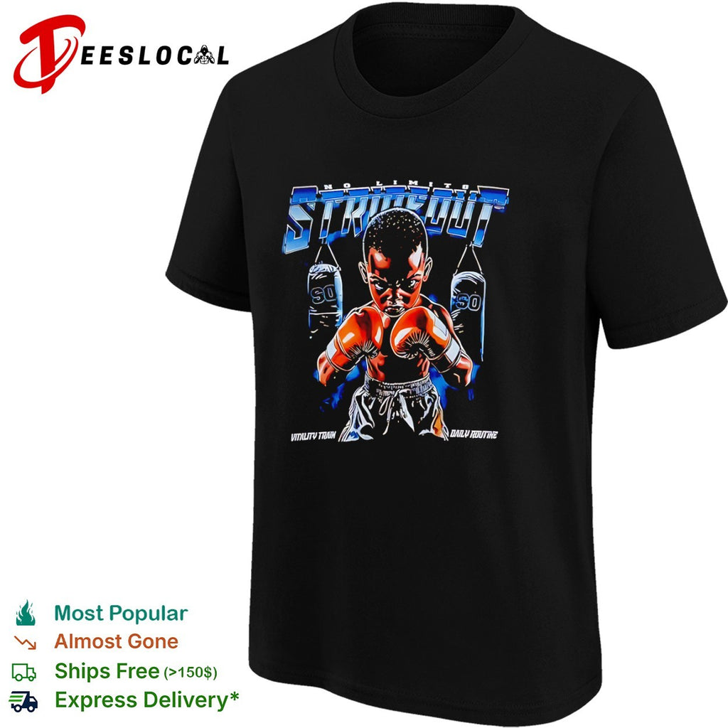 No Limits Strikeout Vitality Train Daily Routine Punching Bag Boxing Combat shirt
