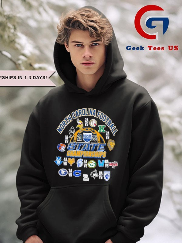 North Carolina Football NCHSAA State Championships 2025 T-shirt