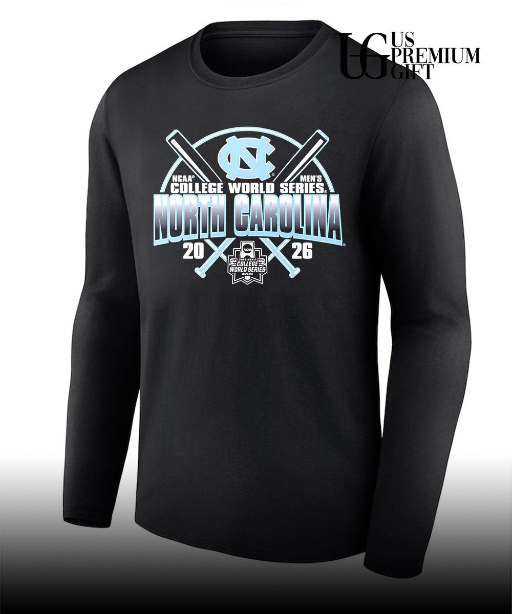 North Carolina Tar Heels 2026 NCAA Men’s college World Series Game Bat T-shirt