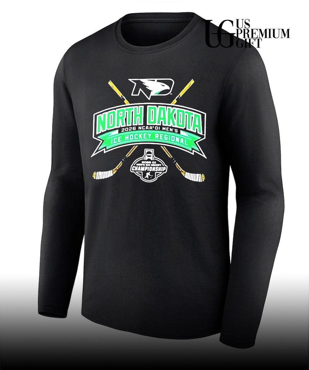North Dakota Fighting Hawks 2026 NCAA DI Men’s Ice Hockey Regionals shirt