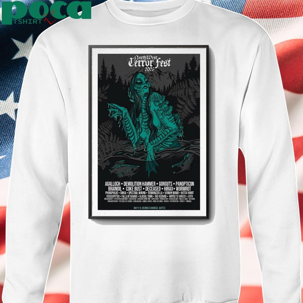Northwest Terror Fest Neumos And Barboza Event May 8-10 2025 Seattle WA Poster shirt