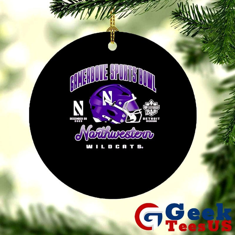 Northwestern Wildcats 2025 Gameabove Sports Bowl helmet shirt