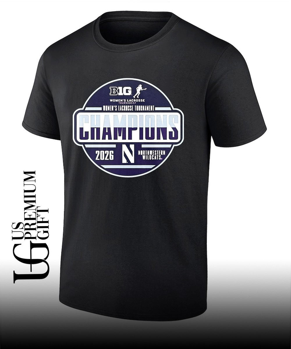 Northwestern Wildcats 2026 Big Ten Women’s Lacrosse Tournament Champions Locker Room shirt