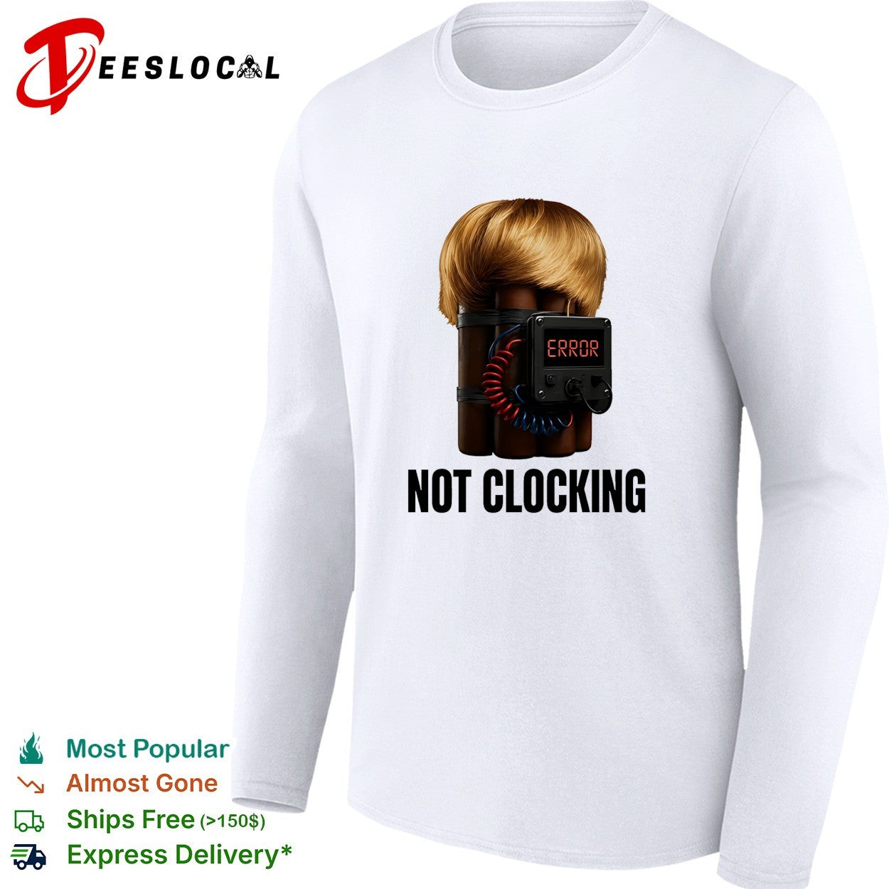 Not clocking error bomb meme shirt