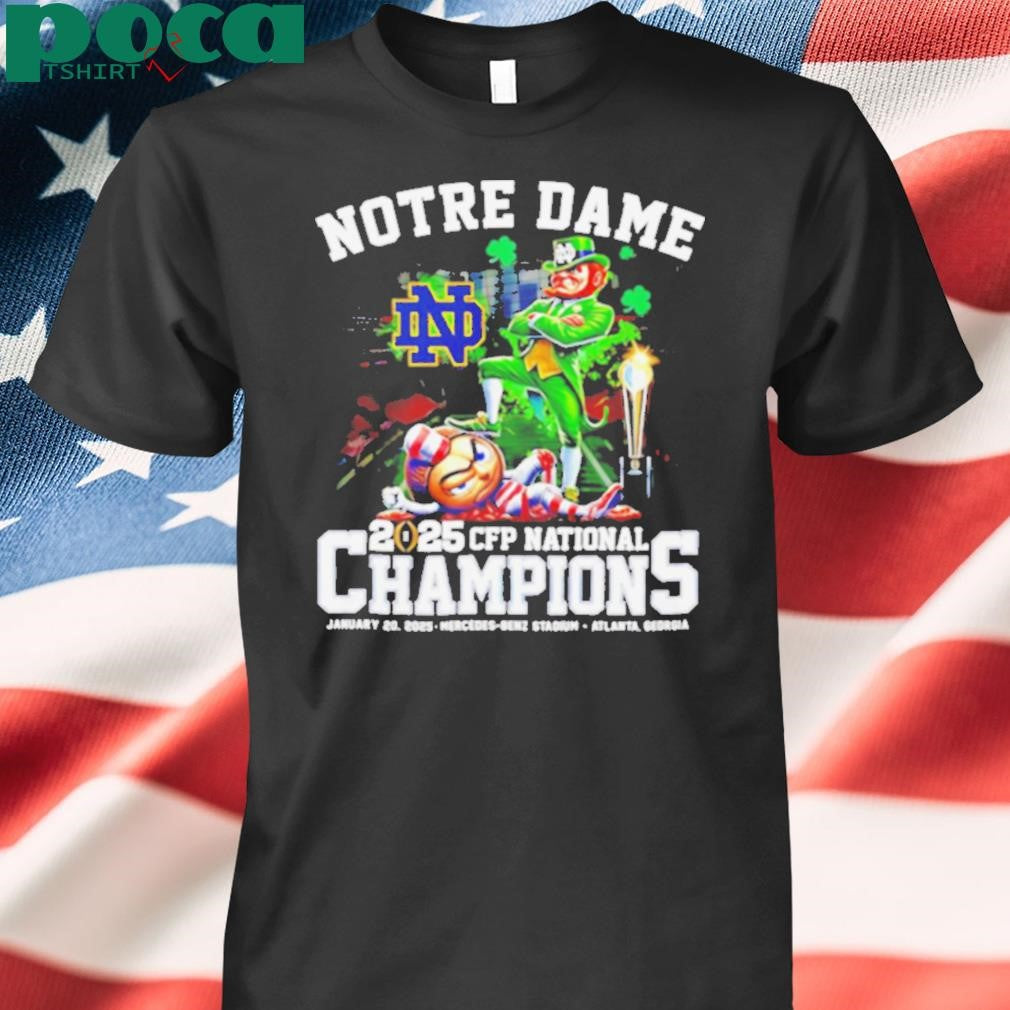 Notre Dame Fighting Irish 2025 CFP National Championship Champions mascot shirt
