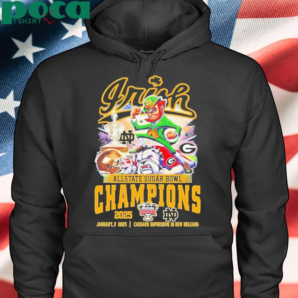 Notre Dame Fighting Irish Celebrating Sugar Bowl 2025 Champs T-Shirt