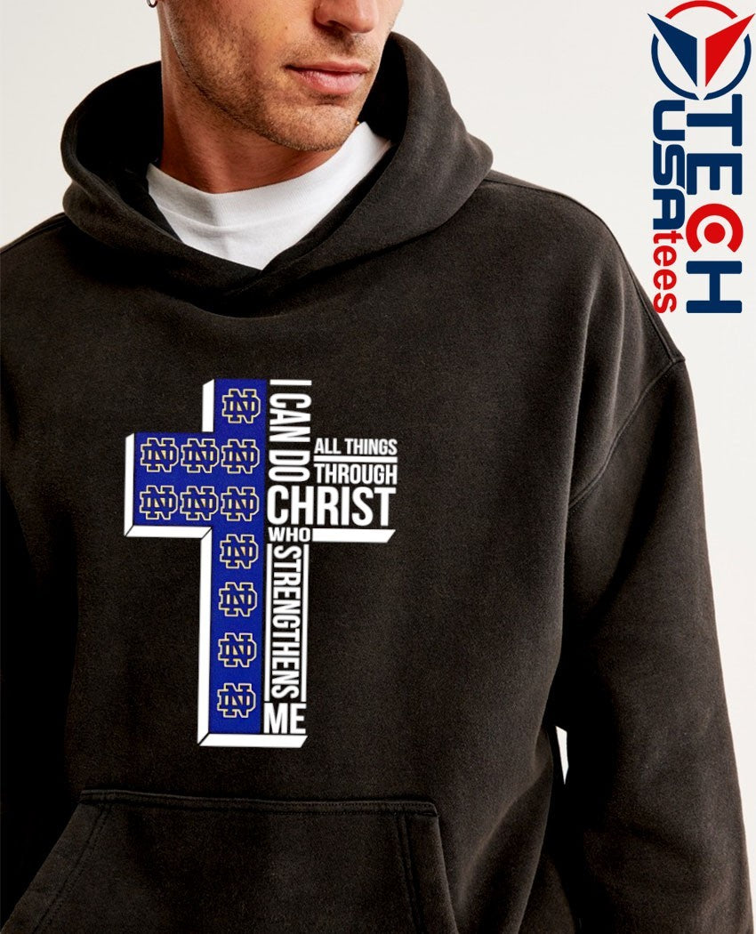 Notre Dame Fighting Irish Women’s Basketball cross I can do all things through christ who strengthens me shirt
