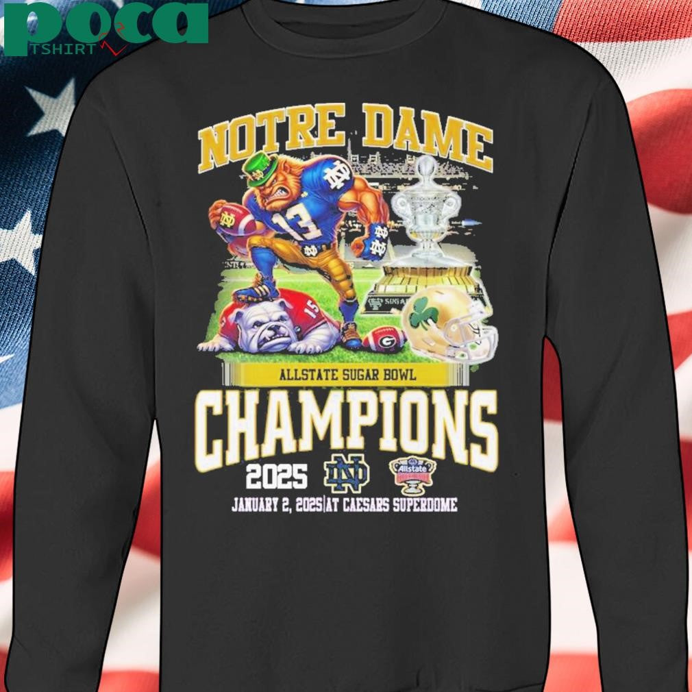 Notre Dame Football Fighting Irish 2025 Sugar Bowl Champions T-Shirt