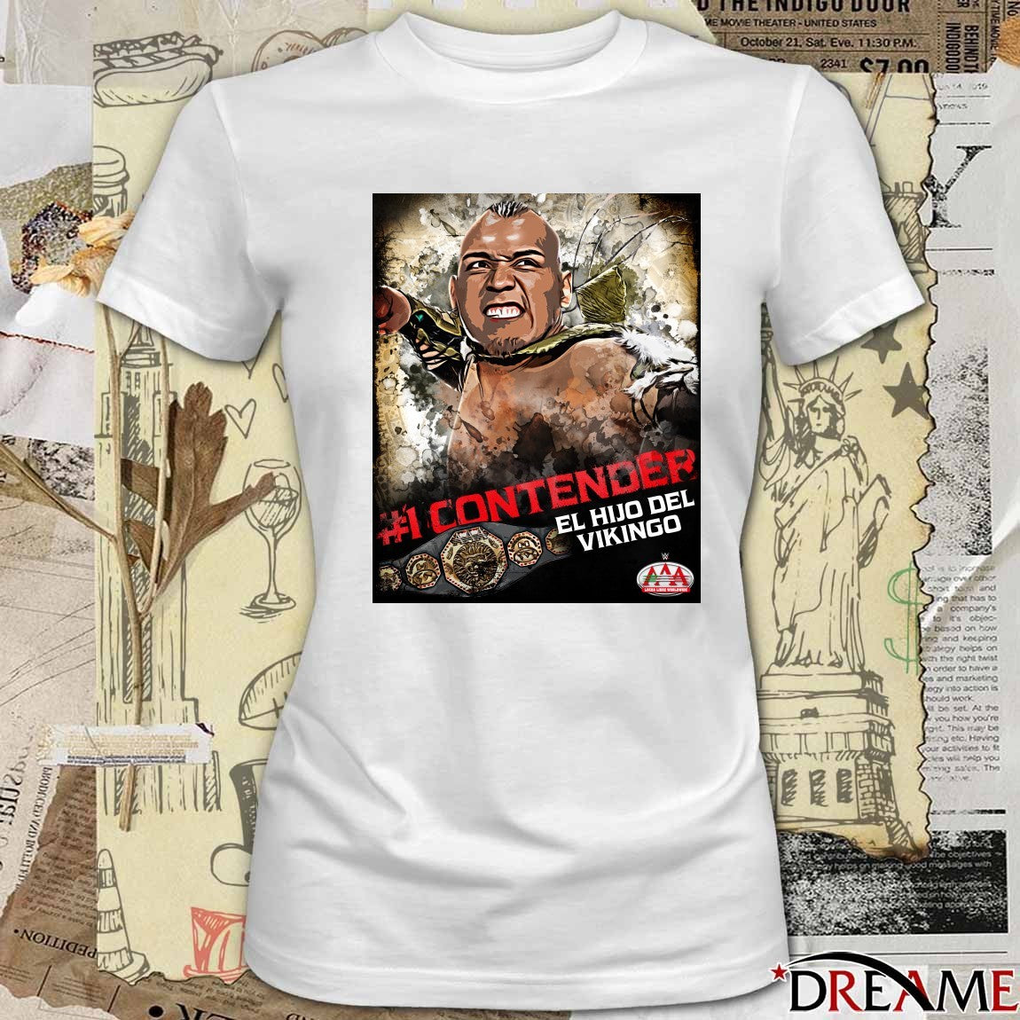 #1 Contender El Hijo Del Vikingo AAA Mega Championship Poster t-shirt