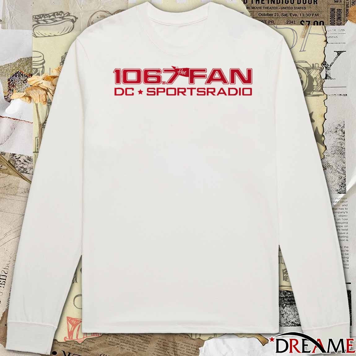 106.7 The Fan DC Sports Radio Logo t-shirt