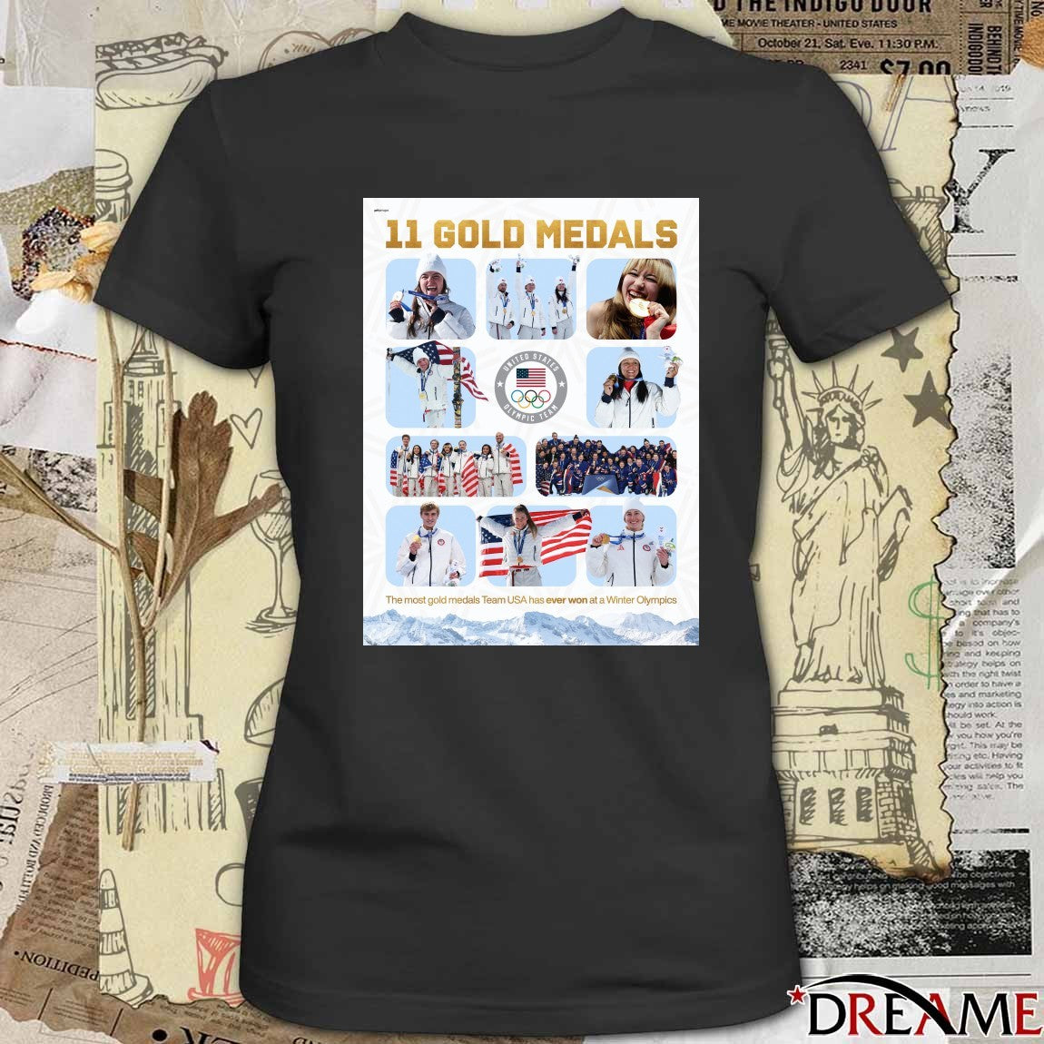11 Gold Medals The Most Gold Medals Team Usa Has Ever Won At A Winter Olympics 2026 t-shirt
