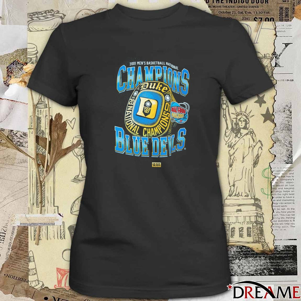 2001 Men’s Basketball National Champions Blue Devils Final Four NCAA t-shirt