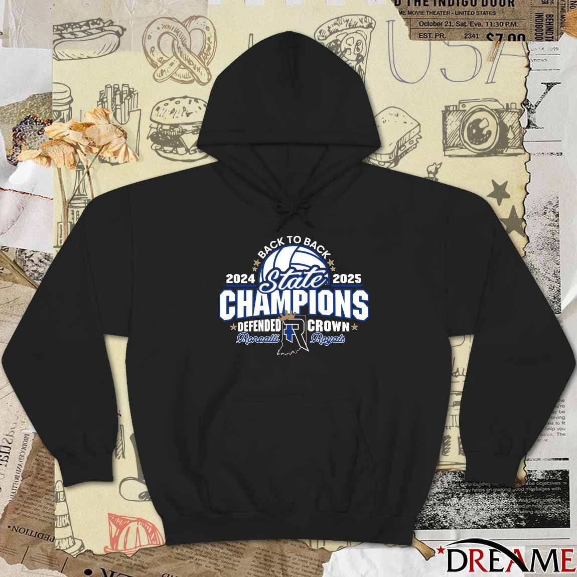 2024 – 2025 Back To Back State Champions Defend Roncalli Crown Royals t-shirt