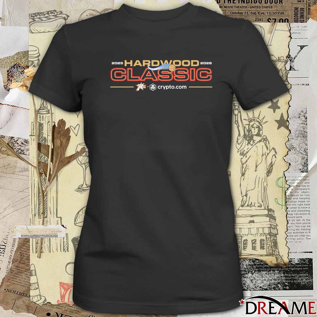 2025-26 Philadelphia 76ers NBA Baskebtall Hardwood Classic t-shirt