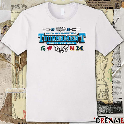 2025 Big Ten Men’s Basketball Tournament Semi Final Bound Indianapolis All Teams t-shirt