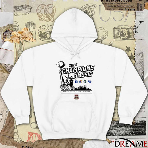 2025 Champions Classic Duke Kansas Michigan State And Kentucky Madison Square Garden New York t-shirt