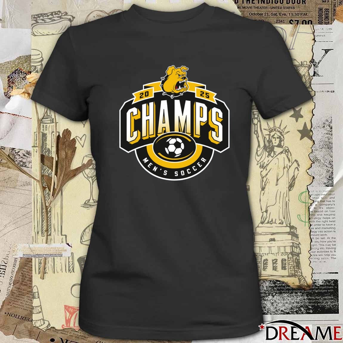 2025 Champs TLU Soccer Men’s Soccer Logo t-shirt