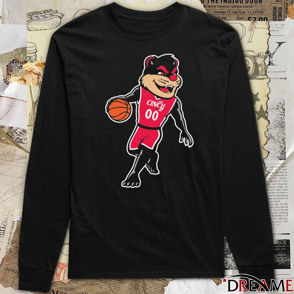 2025 Cincinnati Bearcats Mascot Playing Basketball t-shirt